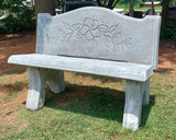 Flowerstone Concrete Bench